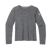 Kids' long-sleeve merino crew neck base layer in heathered gray, flat lay front view