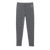 Kids' slim-fit merino wool base layer leggings in heathered gray, flat lay front view