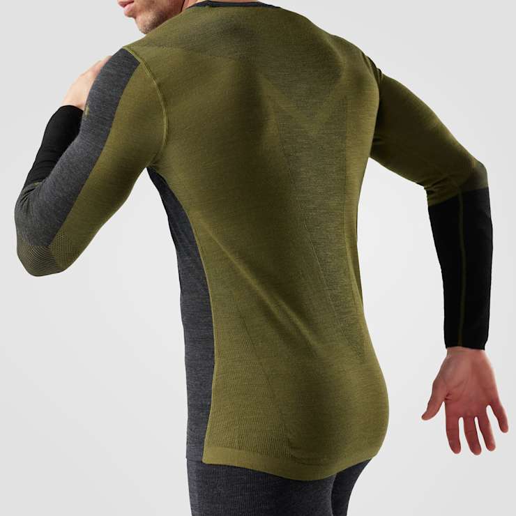M's Intraknit Thermal Merino Base Layer Colorblock Crew