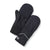 Pair of black wind-resistant mittens with grippy palm texture and reflective cuff detail