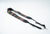 Multicolor woven tapestry camera strap with black adjustable ends and quick-release clips