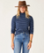 Carve Designs Ws Denise Turtleneck Navy Mini Breton