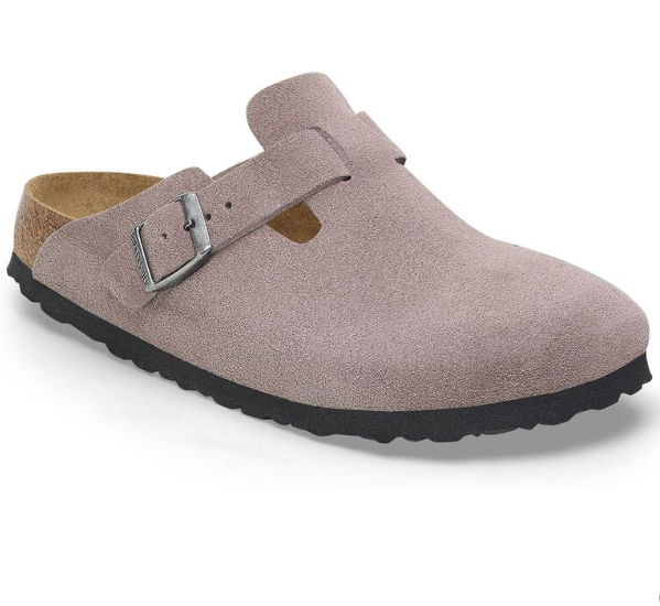 Birkenstock Boston Suede Soft Footbed Narrow Faded Purple / Narrow