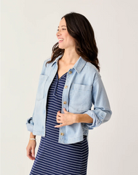 Carve Designs Ws Flora Denim Shacket
