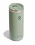 Tall insulated travel tumbler with sliding lid in sage green color