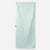 Light green towel with white geometric zigzag pattern displayed flat against white background