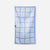 Light blue microfiber towel with repeating white flower pattern arranged in grid
