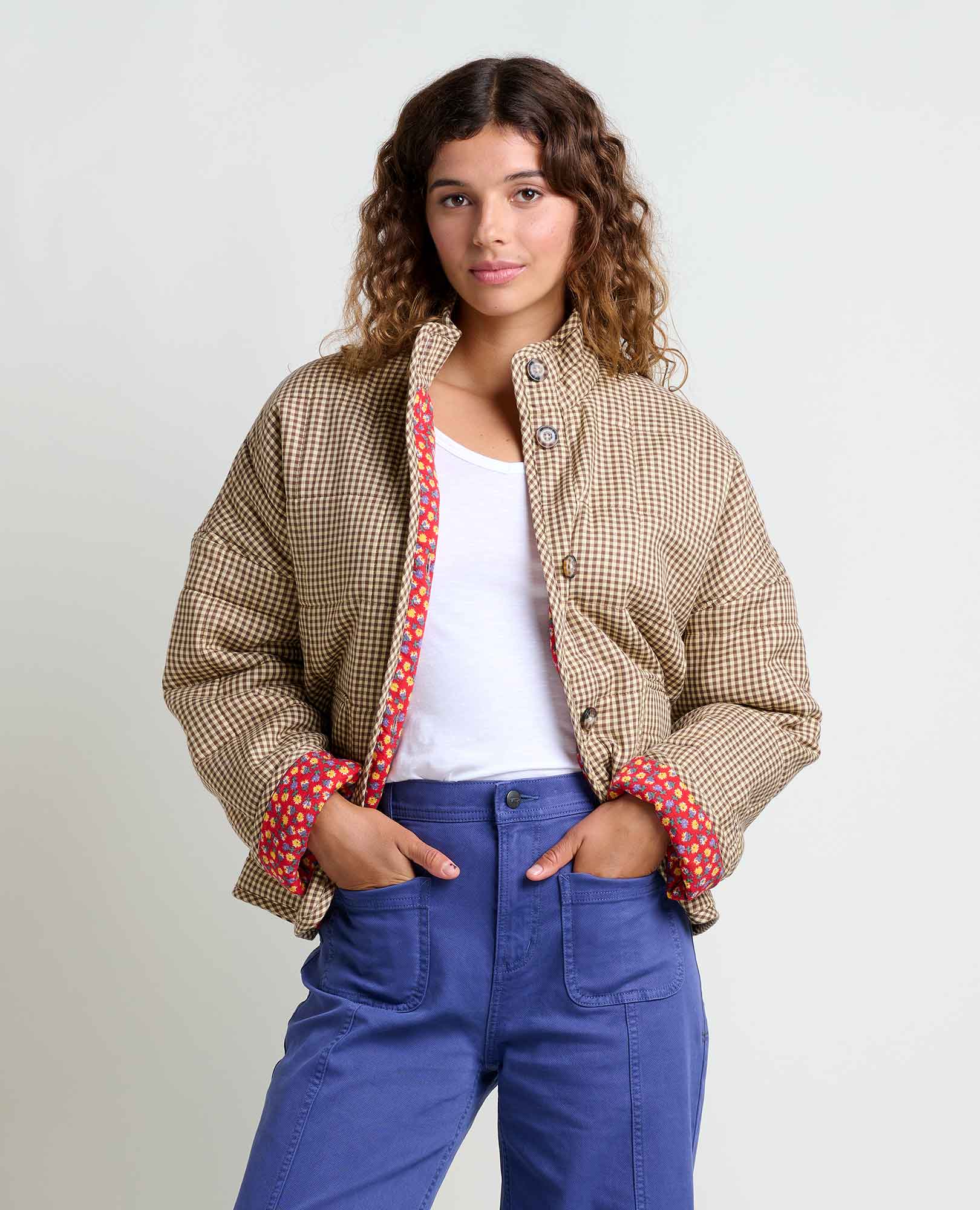 Toad and Co Ws Manzana Quilted Jacket Partridge Gingham