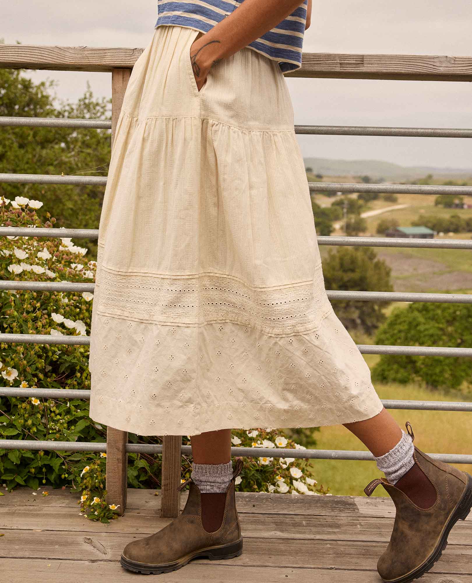 Toad and Co Ws Airscape Midi Skirt