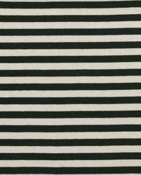 Dark green and cream striped knit fabric with horizontal pattern detail
