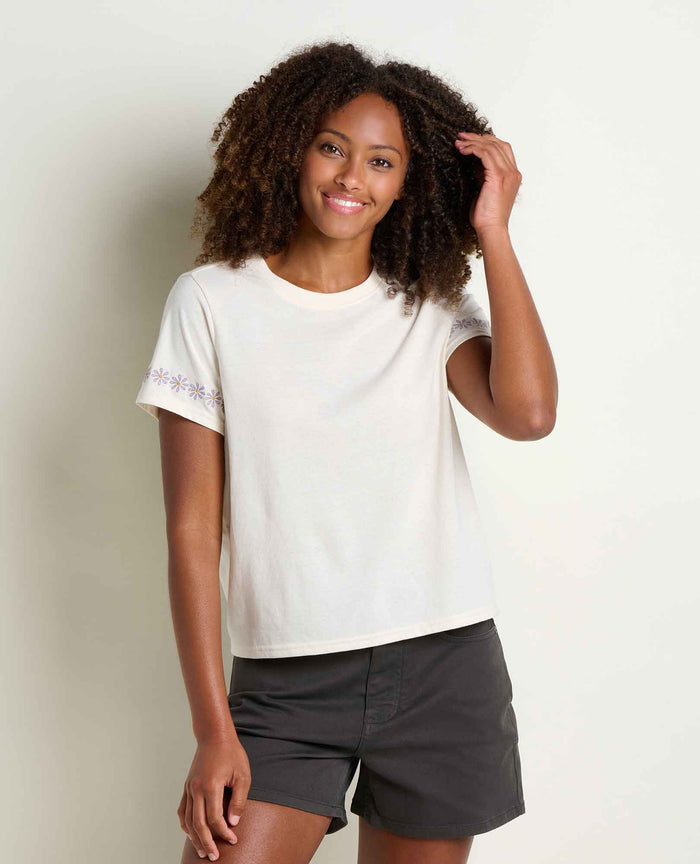 Toad and Co Ws Re-Form Embroidered Crew alt Embroidery / S