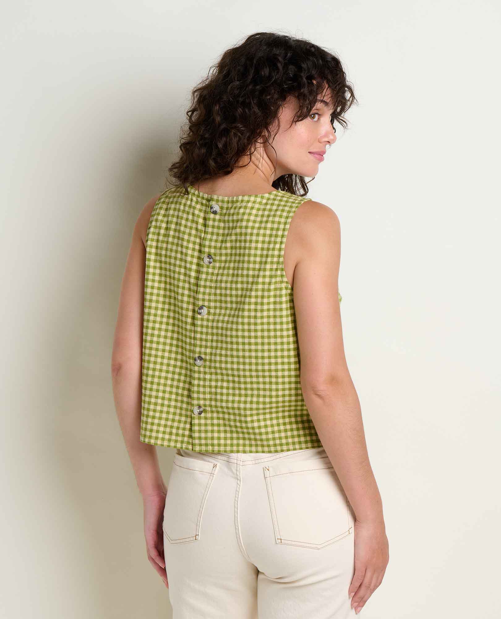 Toad and Co Ws Taj Hemp Button Back Tank