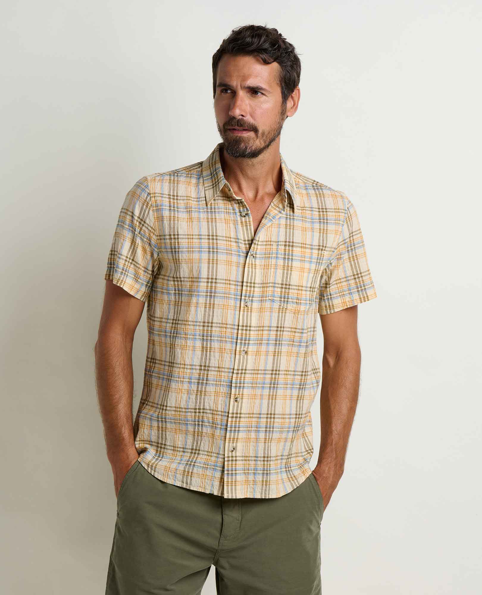 Toad and Co Ms Fletcher Short Sleeve Shirt Barley Pattern