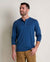 Toad and Co Ms Primo Long Sleeve Henley Deep Sea