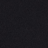 Close-up fabric swatch of dark black woven textile showing texture detail