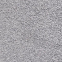 Close-up fabric swatch of heathered grey performance short material texture