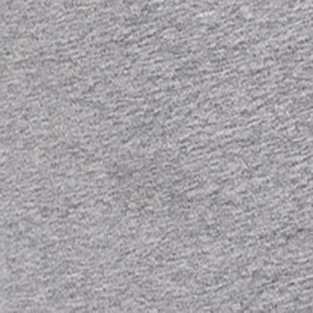 Close-up fabric swatch of heathered grey performance short material texture