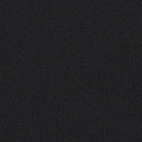 Close-up fabric swatch of a dark black textured knit material for a high neck bra