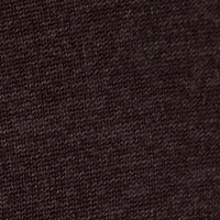 Close-up swatch of dark brown heathered knit fabric showing texture detail