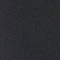 Close-up fabric swatch of dark black woven textile showing texture and weave detail