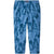 Baby fleece jogger pants in light blue with allover penguin print, back view