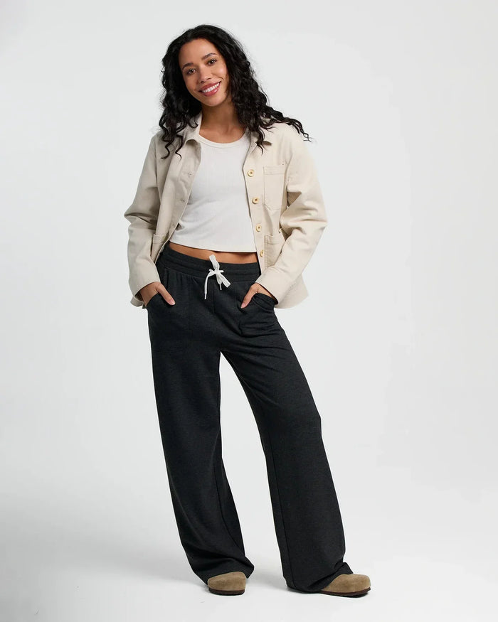 FreeFly Ws Bamboo Lightweight Fleece Wide Leg Pant Fossil