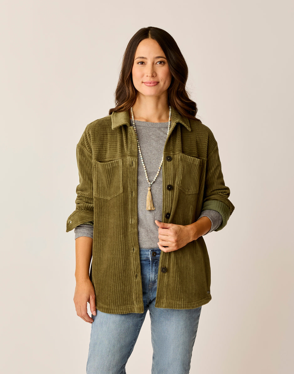 W's Hudson Stretch Cord Shacket