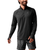 Black athletic pullover with quarter zip and long sleeves on male model