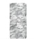 Light gray camouflage tube scarf neck gaiter displayed flat against white background