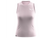 Light pink sleeveless athletic tank top with crew neck, front view on white background