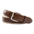 Duck Head Leather Trim Webbed Belt Brown