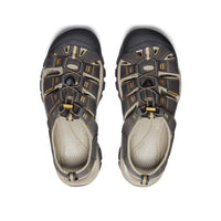 Men's hybrid sandals with protective toe caps and adjustable straps, top view
