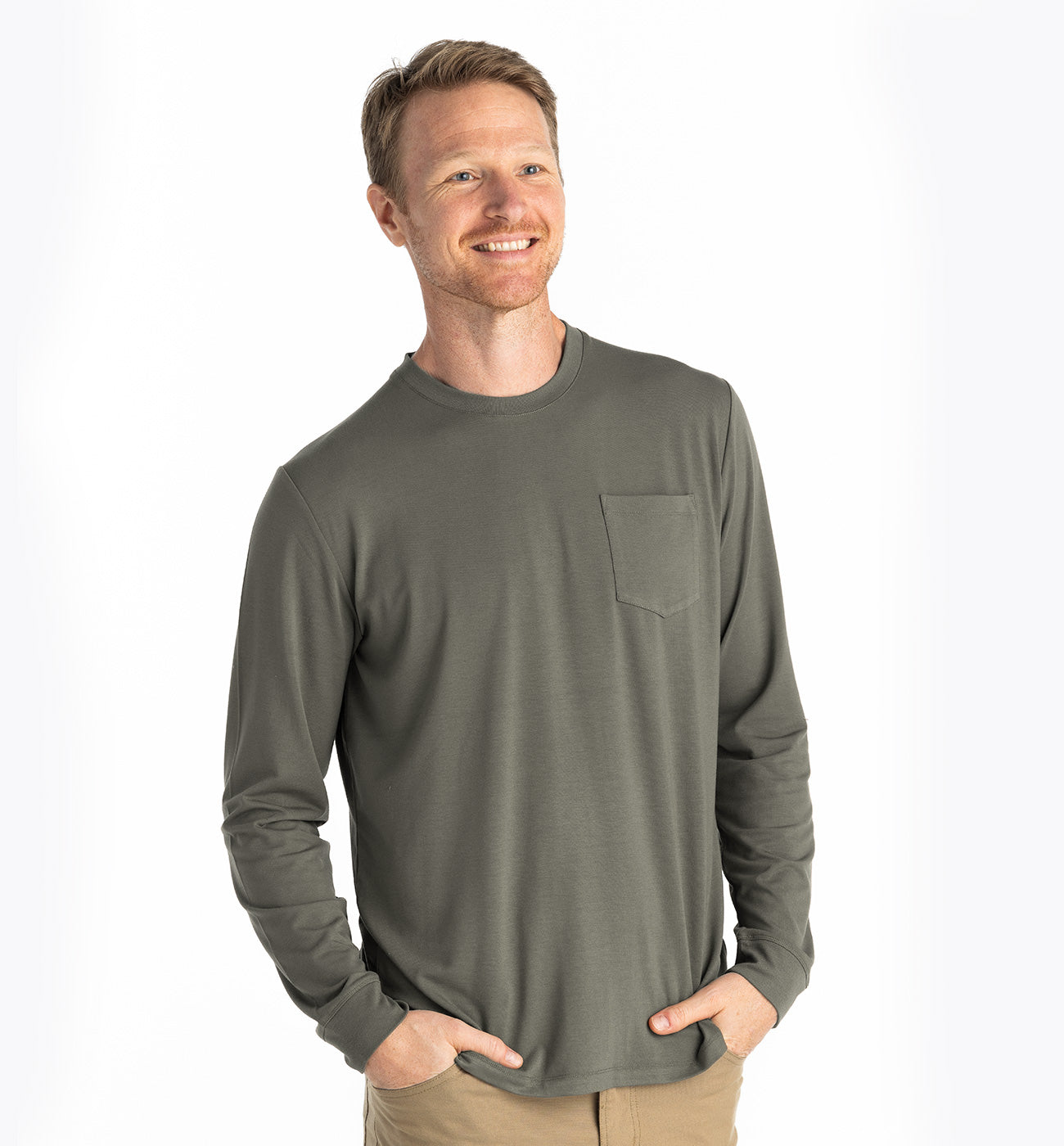 M's Bamboo Flex Long Sleeve Pocket Tee