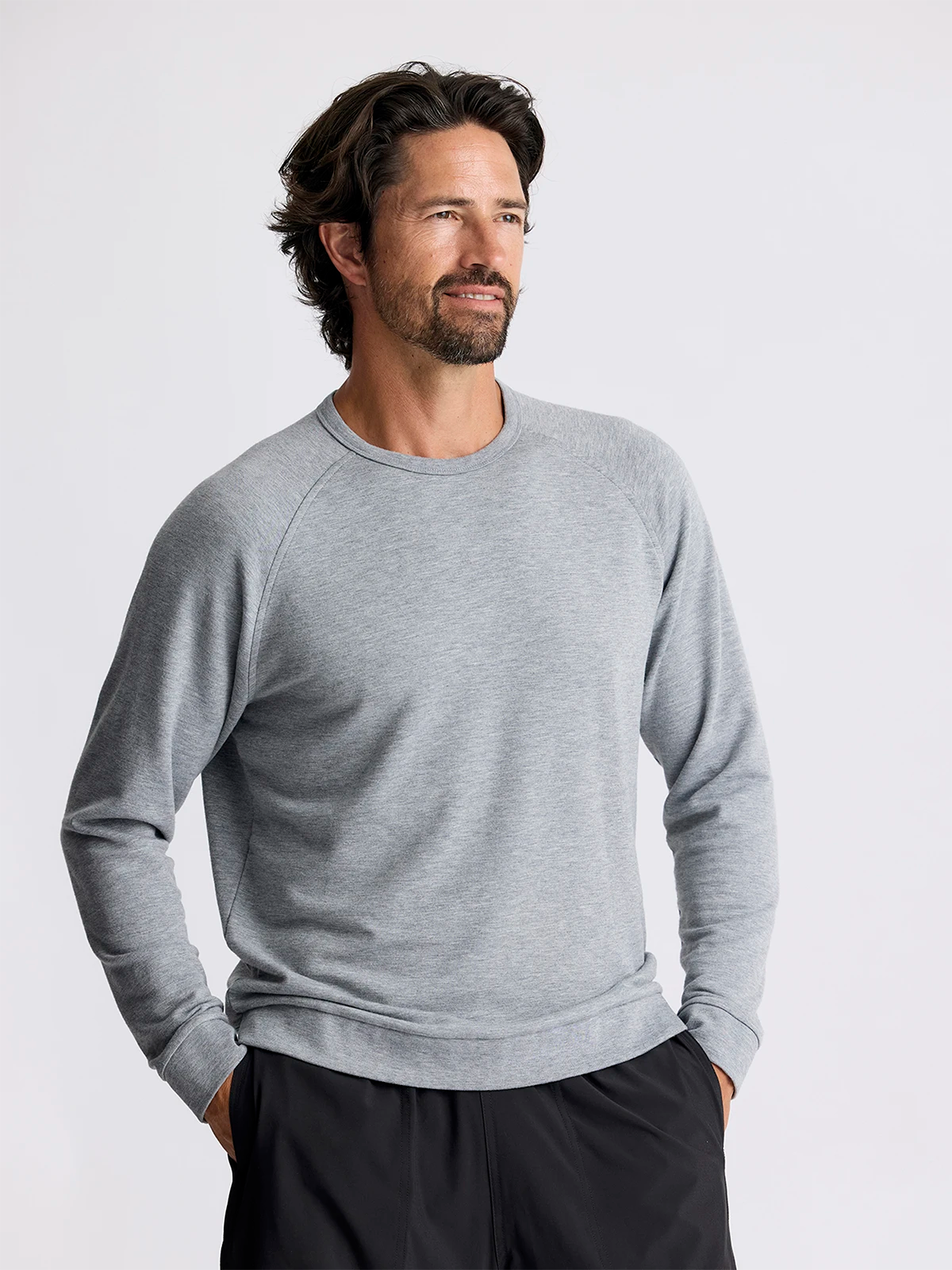 M's Bamboo Lightweight Fleece Crew