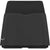 Women's athletic skort in dark black with pleated skirt overlay and built-in shorts, front view