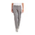 Women's gray cargo-style roll-up pants with side pockets, front on-model view
