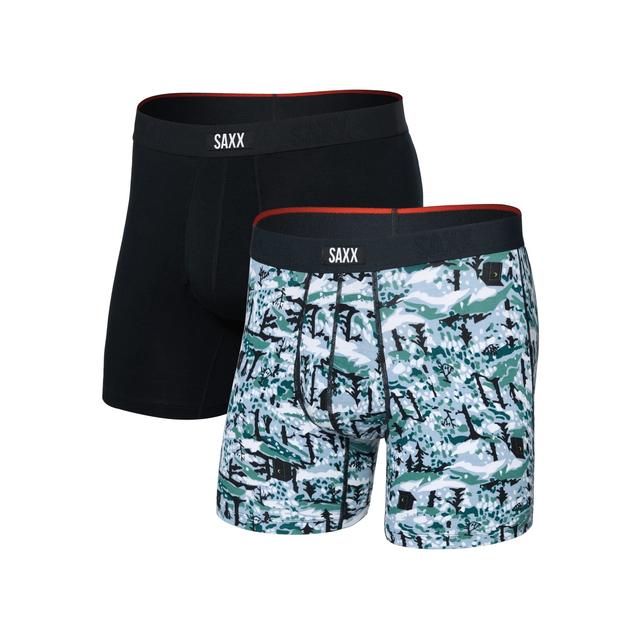 SAXX Ms Vibe Xtra Soft Comfort Boxer Brief Fly 2PK Snow Shadow/Black