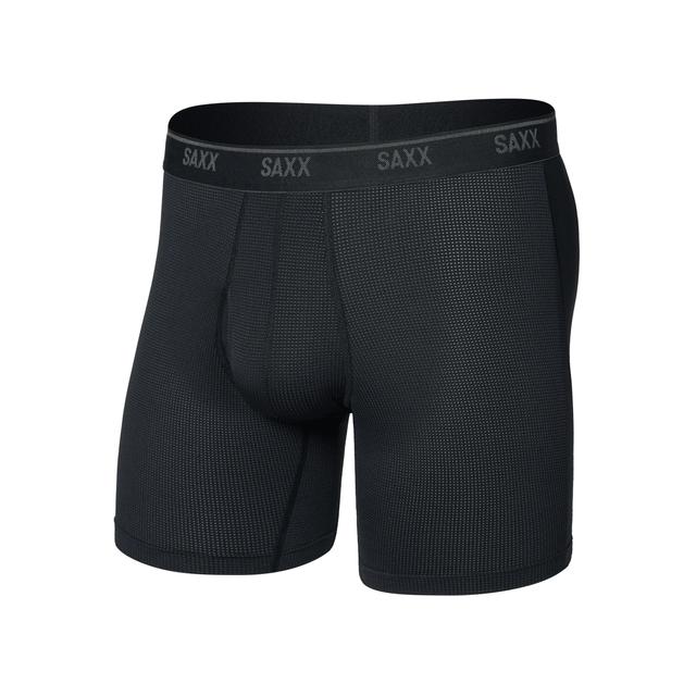SAXX Ms Quest Quick Dry Mesh Boxer Brief Fly BLK