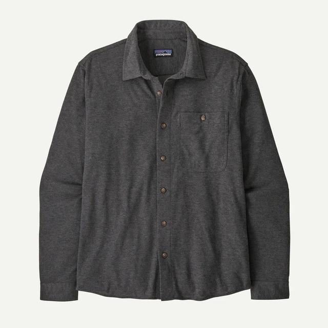 Patagonia Ms Stretch Fjord Flannel Shirt Whole Knit: Forge Grey