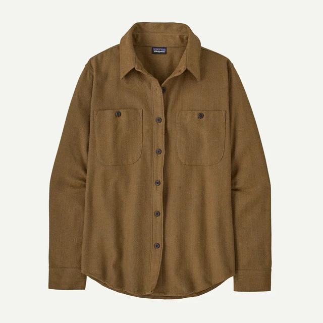 Patagonia Ws Fjord Flannel Shirt Tundra Twill: Den Brown