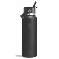 Hydroflask 40oz Wide Mouth w/ Flex Straw Cap Black