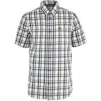 FjallRaven Ms Övik Lite Shirt SS Chalk White-Dark Navy
