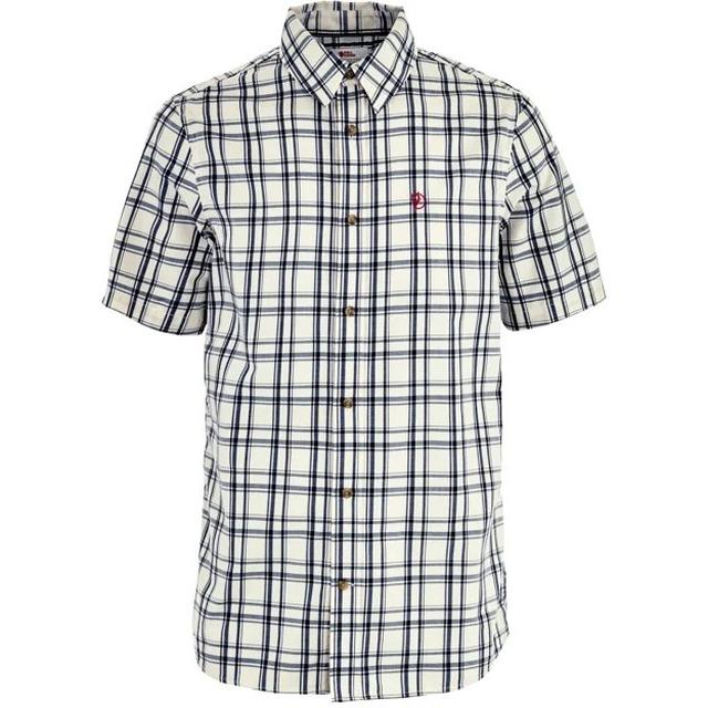 FjallRaven Ms Övik Lite Shirt SS Chalk White-Dark Navy