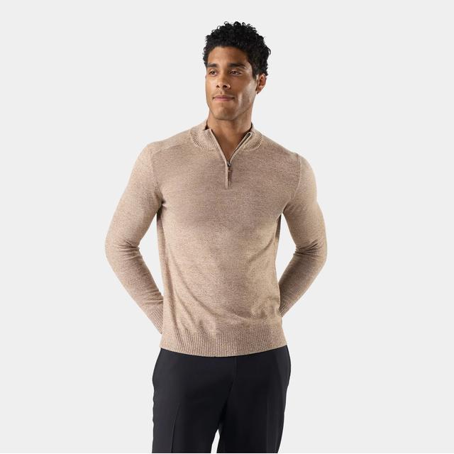 Smartwool Ms Sparwood 1/2 Zip Sweater MOCHA HEATHER MARL