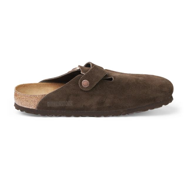 Birkenstock Boston Suede Soft Footbed Narrow Mocha / Narrow