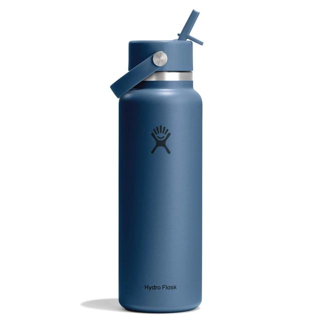 Hydroflask 40oz Wide Mouth w/ Flex Straw Cap Harbor Blue