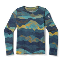 Smartwool Ks Classic Thermal Merino Baselayer Crew Blueberry Mountain Scape