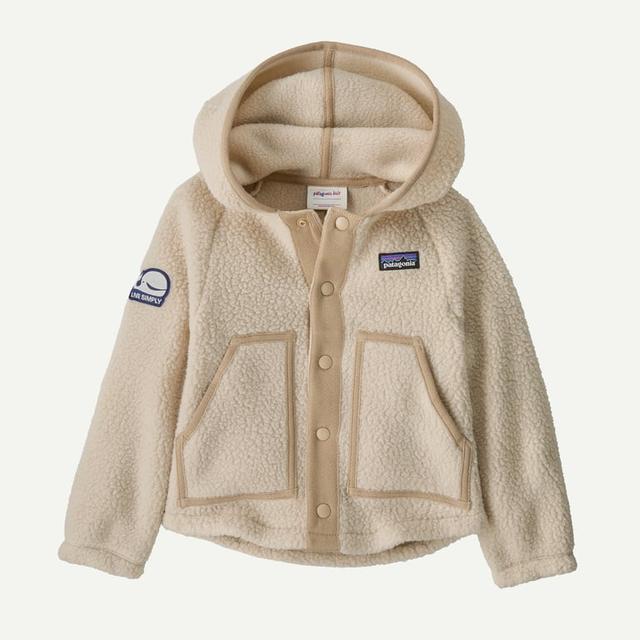 Patagonia Baby Retro Pile Jacket Live Simply Whale Patch: Dark Natural