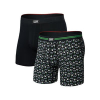SAXX Ms Vibe Xtra Soft Comfort Boxer Brief Fly 2PK Back Nine/Black