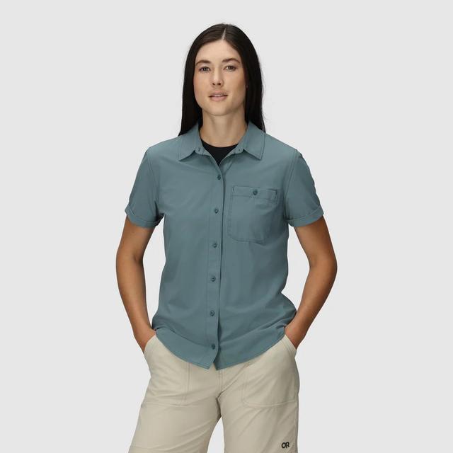 Outdoor Research Ws Astroman Short Sleeve Sun Shirt Neptune Paintswipes